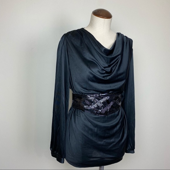 Vintage Ms. Tops California 70s Drape Neck Top - Picture 6 of 7